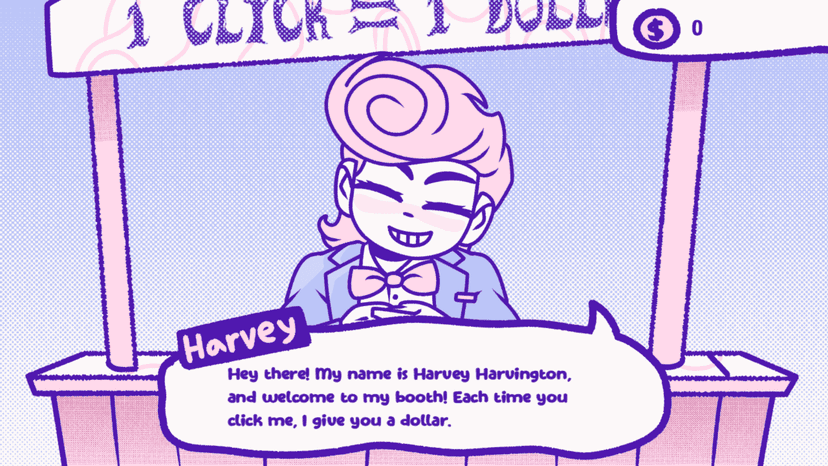 BloodMoney game screenshot - Harvey Harvington horror clicker gameplay earning $25000 for surgery